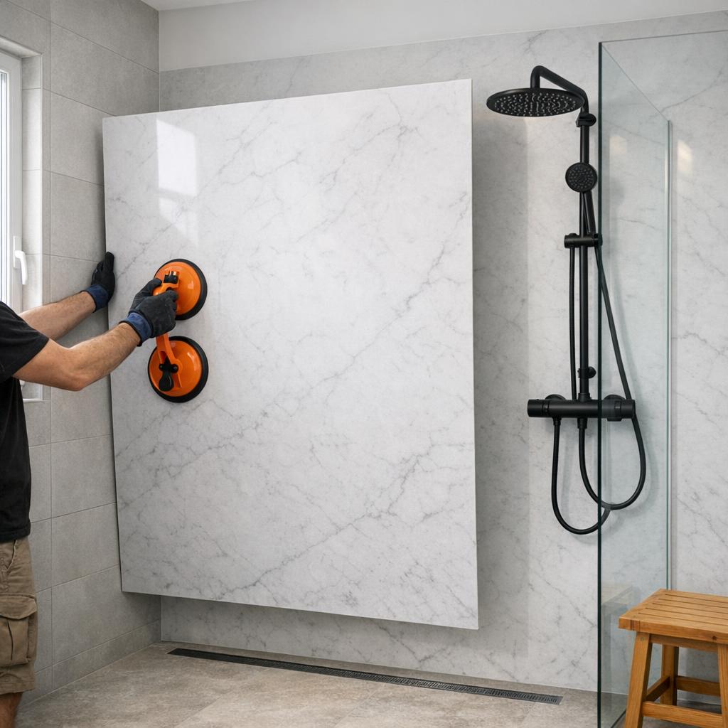 Douchewandpanelen of tegels