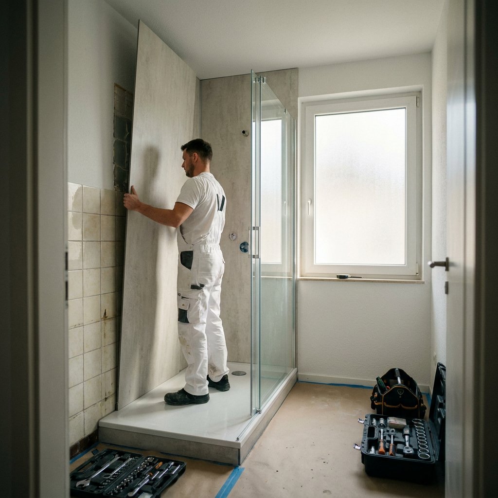 bad vervangen door douche in 1 dag