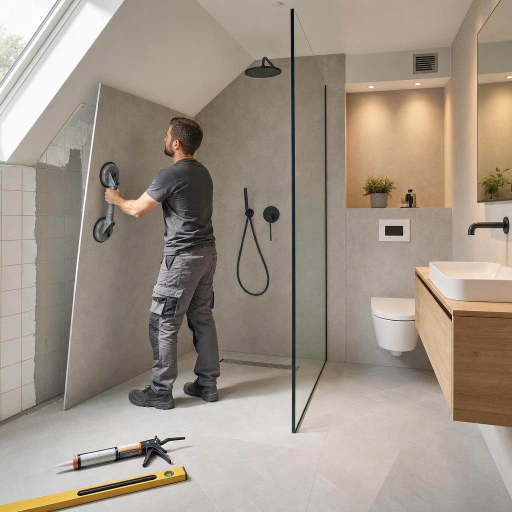 Badkamer op zolder renoveren