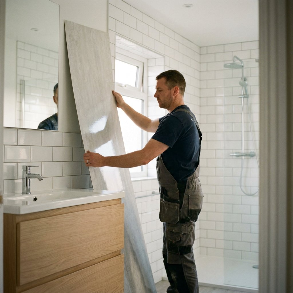 zelfklevende wandpanelen badkamer