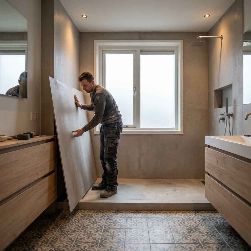Badkamer gedeeltelijk renoveren