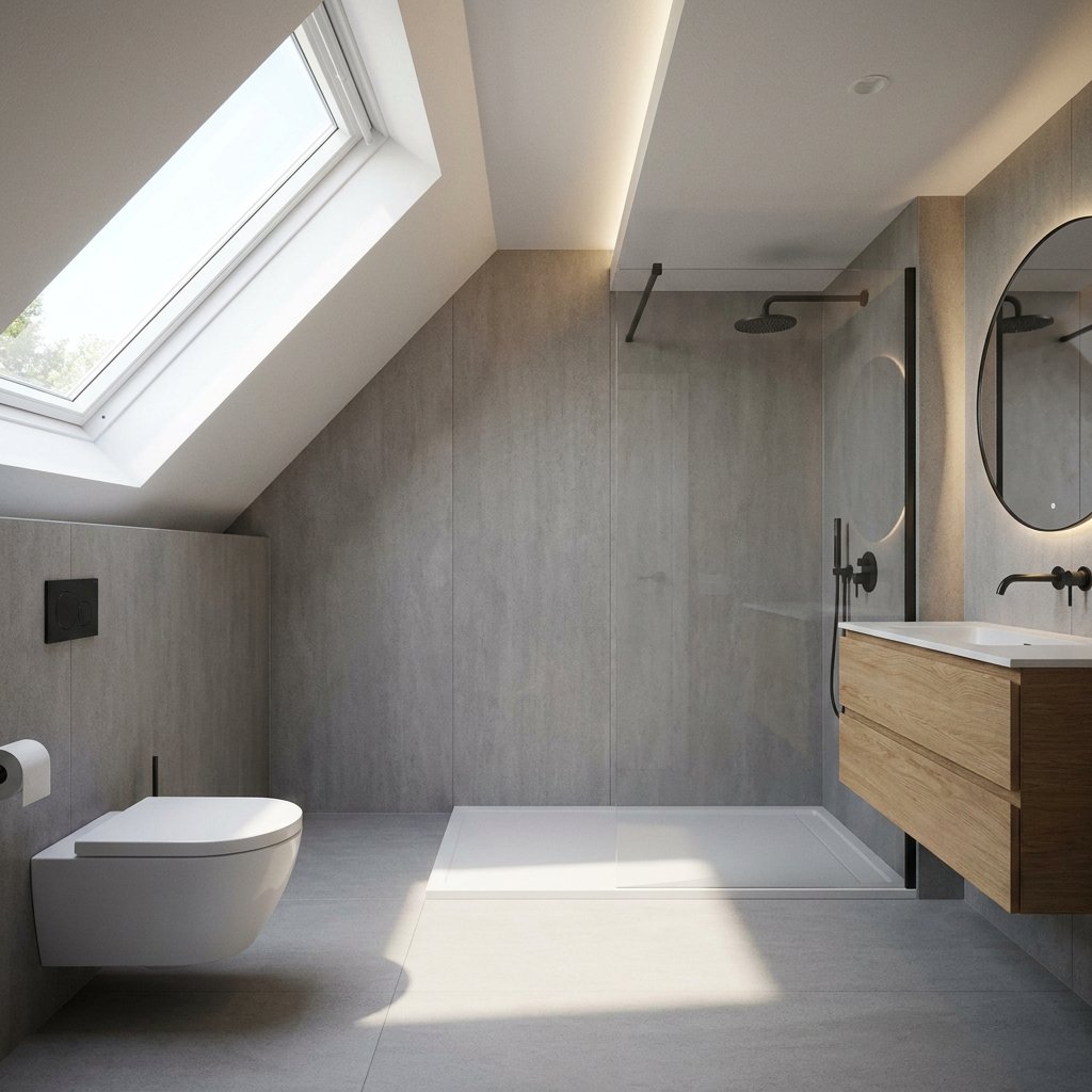 Badkamer op zolder