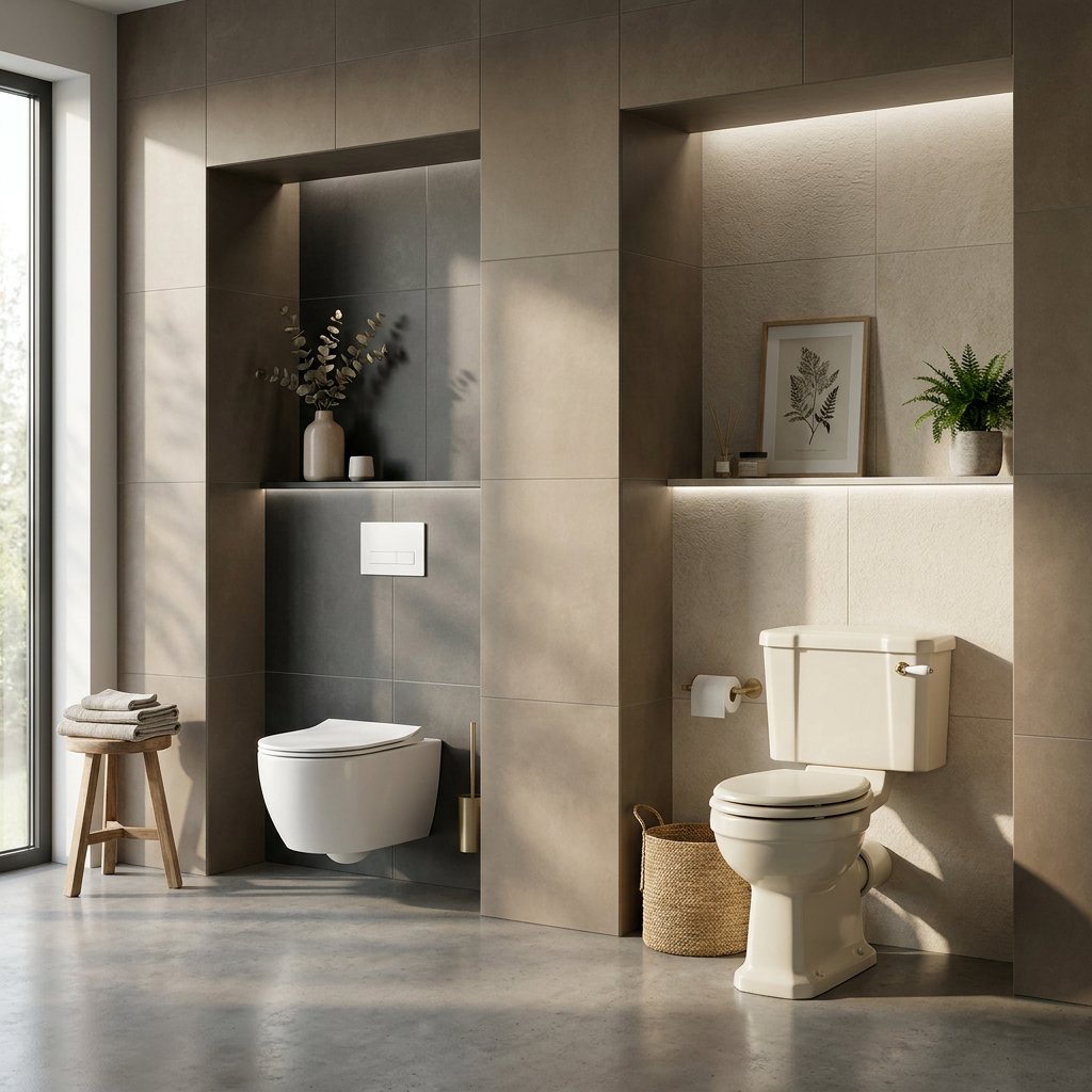 Hangtoilet vs staand toilet