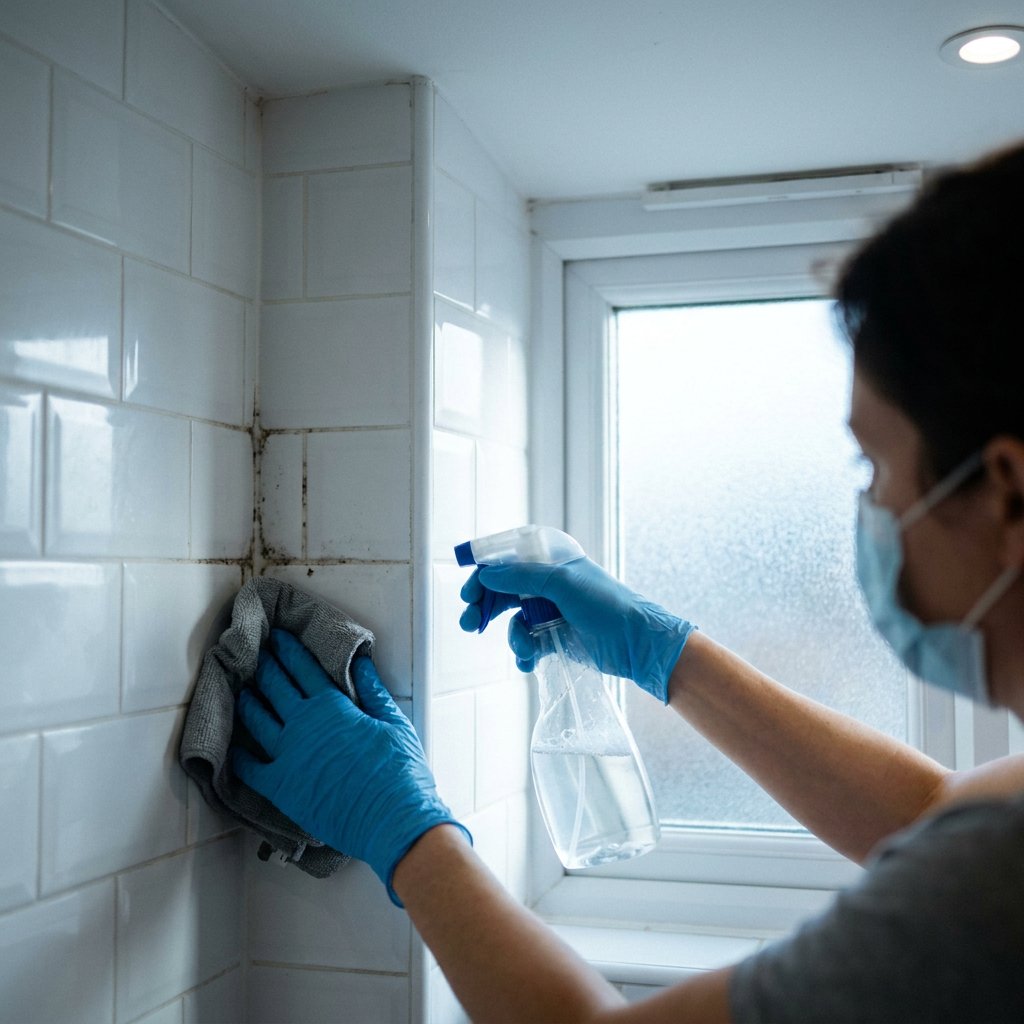 Schimmel in de badkamer verwijderen
