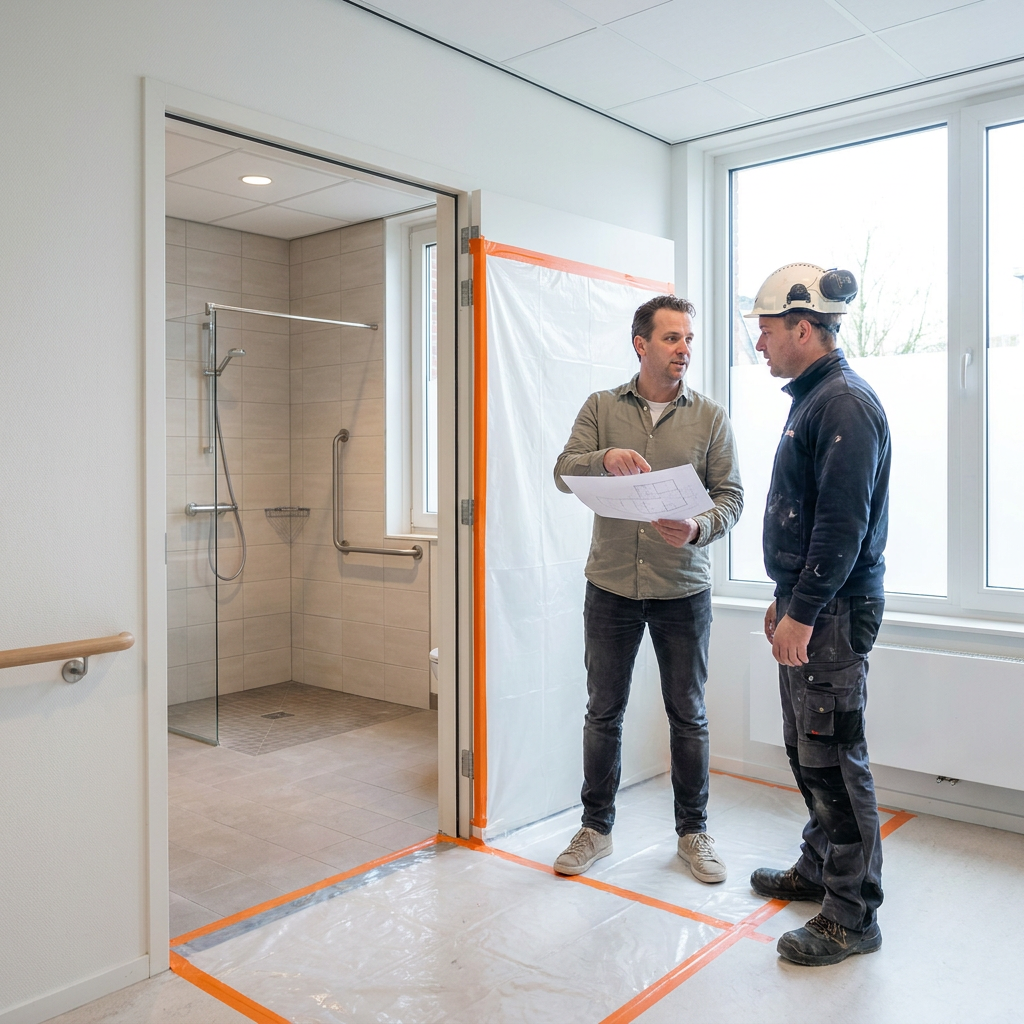 Badkamer renovatie zorginstelling fasering