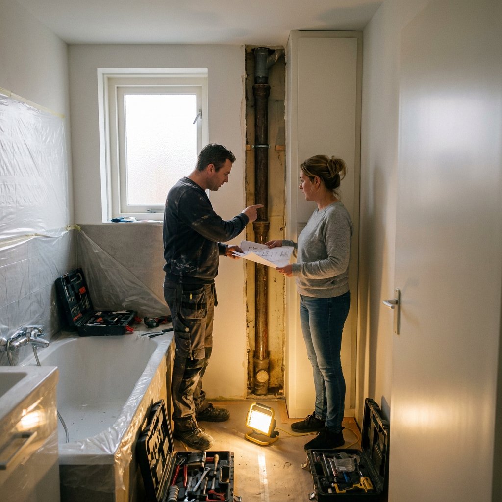 Badkamer renoveren in een appartement: regels